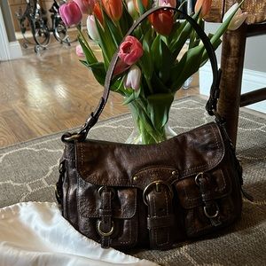 Metallic Coach handbag